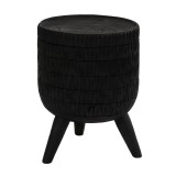 STOOL WIA WOOD BLACK - CHAIRS, STOOLS